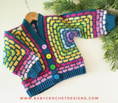 Stained Glass Hexagon Cardigan