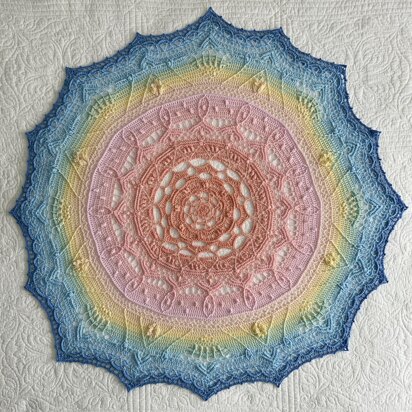 Radiant Rose Mandala Blanket