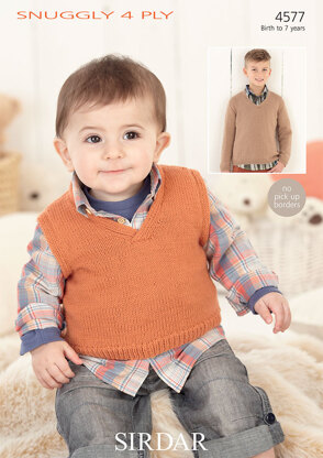 Sweater and Tank Top in Sirdar Snuggly 4 ply - 4577 - Downloadable PDF