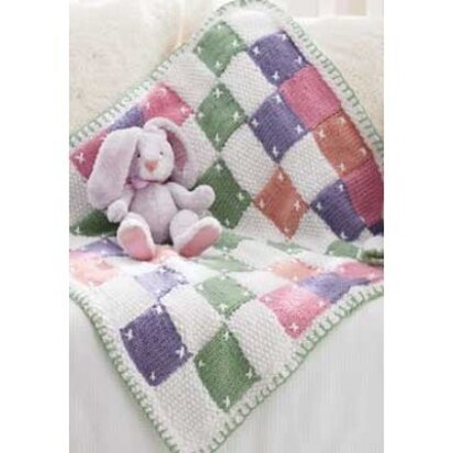 Quilt Look Blanket in Patons Beehive Baby Chunky - knitting pattern