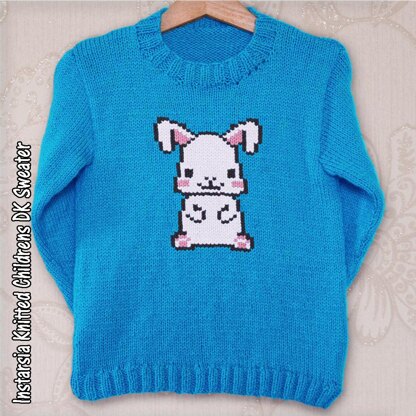 Intarsia - Chinese Zodiac - Rabbit Chart & Childrens Sweater