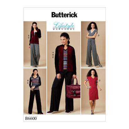 Butterick Misses' Jacket, Top, Dress, Jumpsuit and Pants B6600 - Sewing Pattern