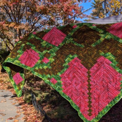 Pink Lady's Slipper Shawl