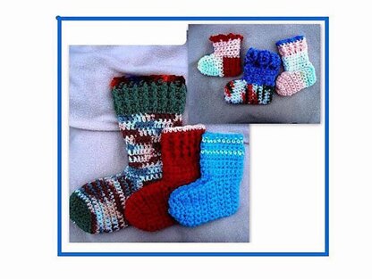 491 Crochet socks, new method heel first
