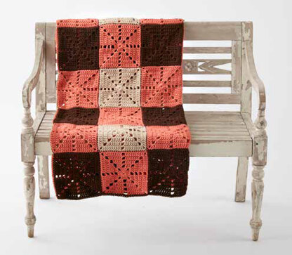 Square Dance Crochet Blanket in Caron One Pound - Downloadable PDF