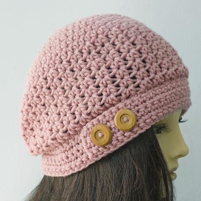 Slouch Hat with Buttons
