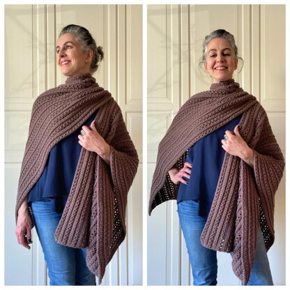 Easy Crochet Ruana Wrap Pattern: Workin-It Ruana Wrap