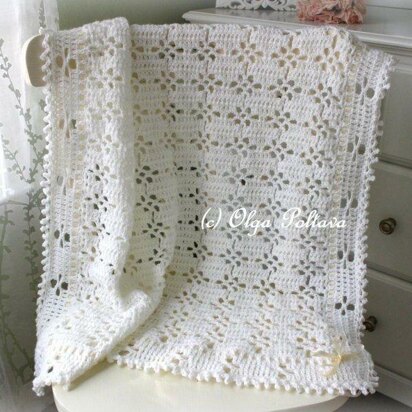 White Lace Baby Blanket