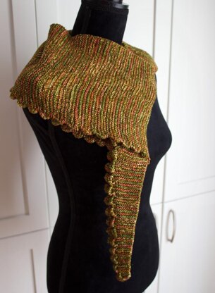 Marled Scallops Scarf