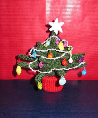 Christmas Tree Beanie Hat and Desk Ornament