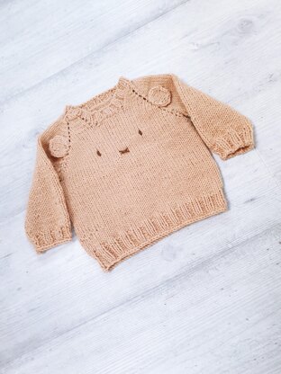 Teddy Bear Top Down Jumper 0-2 yr