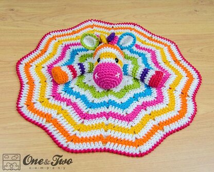 Rainbow Zebra Lovey