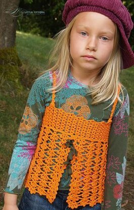 Orange Crocheted Tank Corset