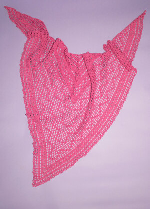"Night Breeze Shawl" - Shawl Crochet Pattern For Women in Paintbox Yarns Cotton DK