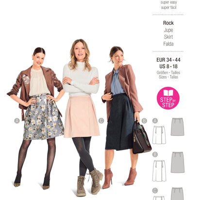 Burda Style Misses' Wrap Skirt with Inverted Pleats B6084 - Paper Pattern, Size 8-18 (34-44)