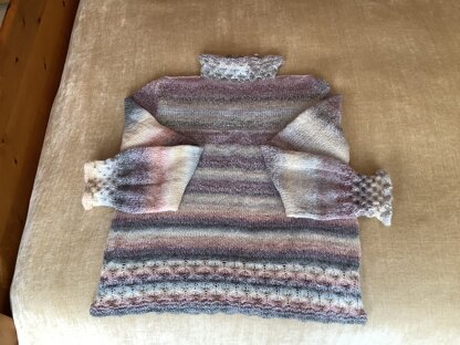 Marbled yarn sweater