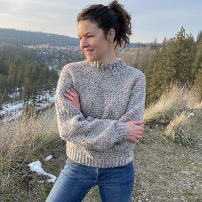 Mt Rainier Puff Sleeve Sweater