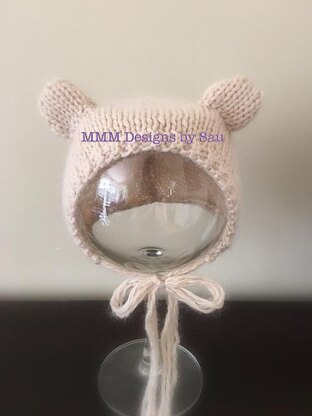 #142 Newborn Bear Bonnet