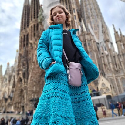 Boho Blues skirt  - girls