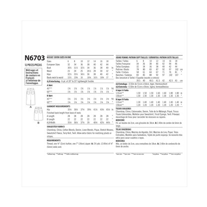 New Look N6703 Misses' Skirts N6703 - Paper Pattern, Size A (6-8-10-12-14-16-18)