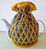 Medieval Cross 4 Cup Teapot Cosy Knitting Pattern