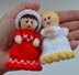 Miniature Christmas Elf and Angel Dolls Knitting Pattern - Toy Knitting Pattern