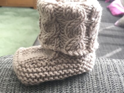 Cable Cuff Booties