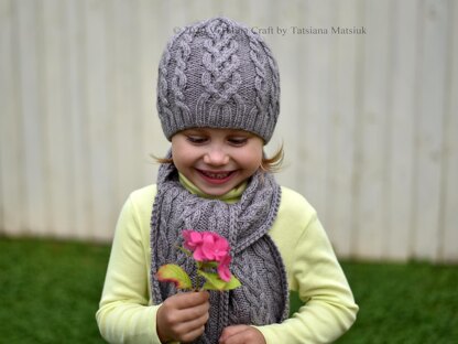 Cable Storm Hat and Scarf