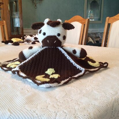 Baby Cow Lovey Blanket