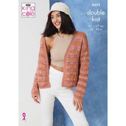 Cardigans knitted in King Cole Jamboree DK - P6353