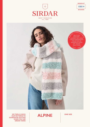 Sweet Striped Scarf in Sirdar Alpine - 10814 - Downloadable PDF