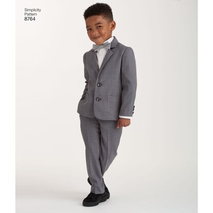 Simplicity 8764 Boys Suit and Ties - Paper Pattern, Size A (3-4-5-6-7-8)