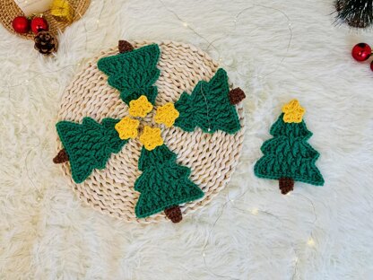 Christmas tree crochet, Christmas tree garland