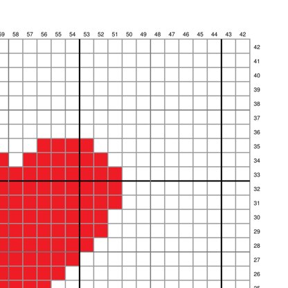 White Pillow I LOVE YOU Mini C2C Diagonal Crochet Pattern
