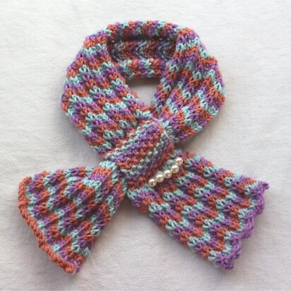 Child's Missoni-esque Ascot - knitting pattern