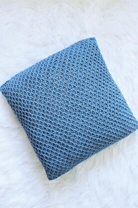 Cottage Throw Pillow - Tunisian Crochet
