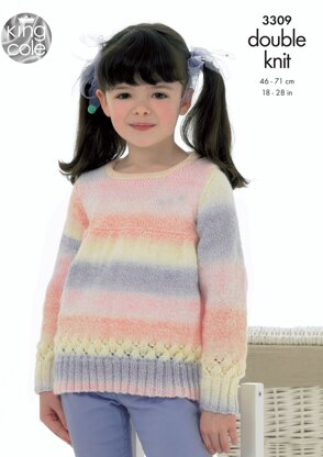 Sweater and Cardigan in King Cole Melody DK - 3309 - Leaflet