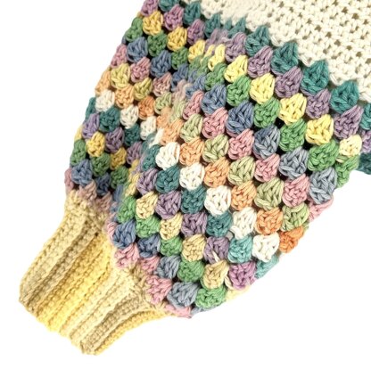 Rainbow Petals [#stashbustergranny ] Cardigan