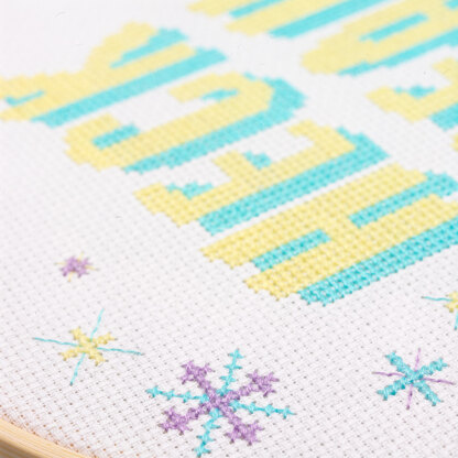 Mint & Make Heck Yeah 8" Cross Stitch Kit with Hoop