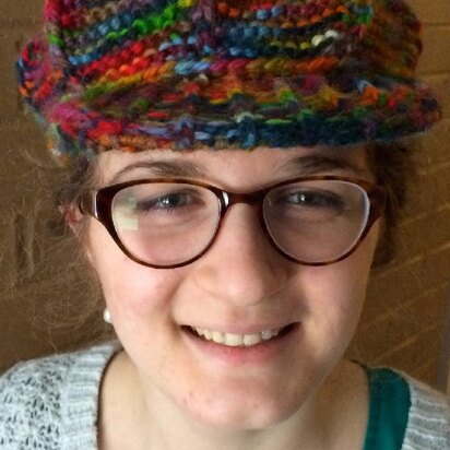One Piece Newsboy Slouch Cap - knitting pattern