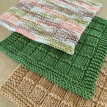 Learn to Knit - Bars and Stripes Knitted Dishcloth