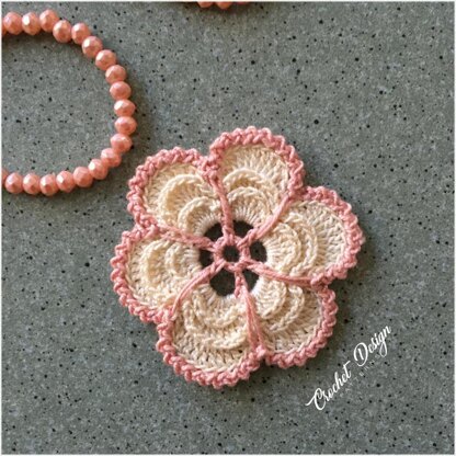 Crochet 3 Layered Flower applique / Embellishment / Motif