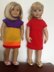 Coat of many colours and matching dress for 18 inch doll