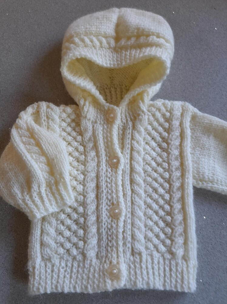 Baby Cable Cardigan Hoodie