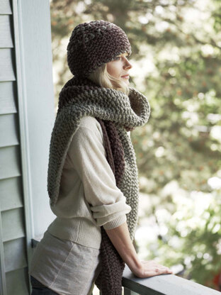 Canyon Divide Hat and Scarf in Imperial Yarn Bulky 2 Strand - P116 - Downloadable PDF