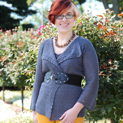 565 Bryant Cardigan - Crochet Pattern for Women in Valley Yarns 2/10 Merino Tencel