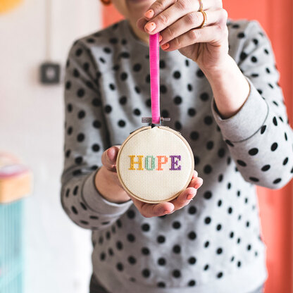 Cotton Clara Hope Cross Stitch Kit - 3in