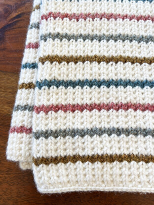 Easy Knit Baby Blanket - Broken Rib