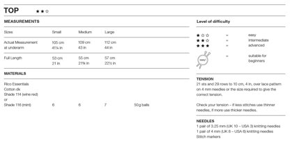 Top in Rico Essentials Cotton DK - 1262 - Downloadable PDF