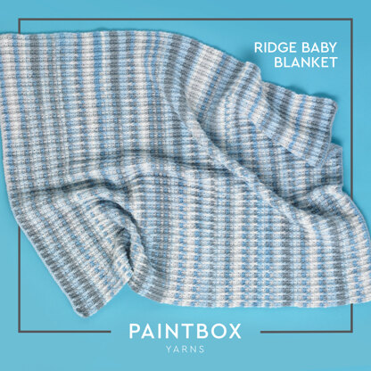 Ridge Baby Blanket - Free Afghan Crochet Pattern For Babies in Paintbox Yarns Baby DK Prints by Paintbox Yarns